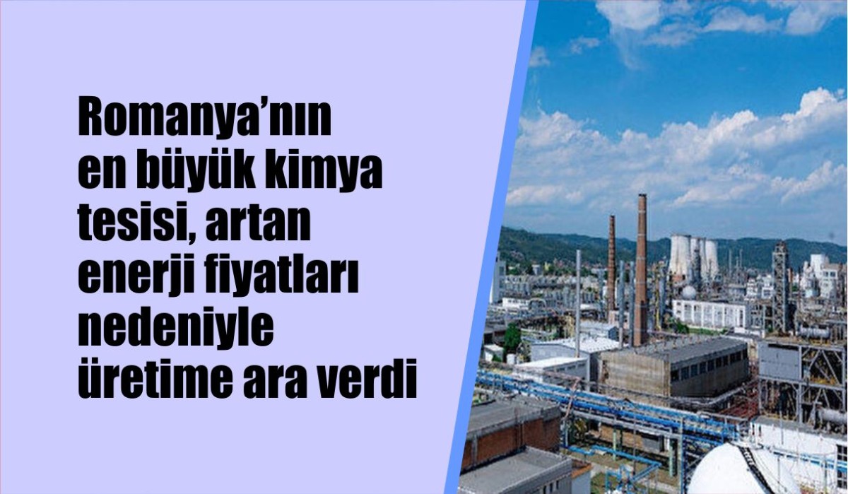 Romanya’nın en büyük kimya tesisi, artan enerji fiyatları nedeniyle üretime ara verdi