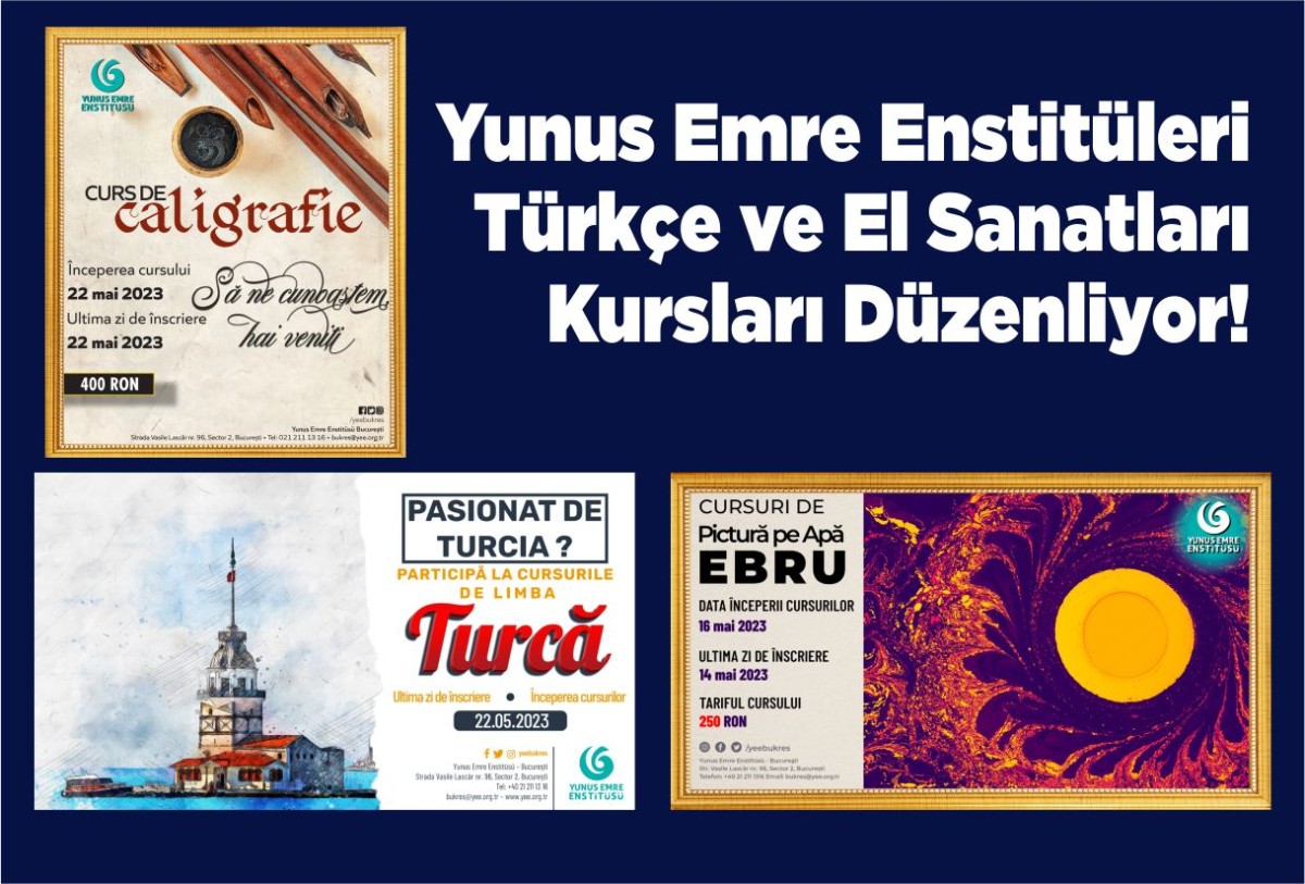Yunus Emre Enstitüleri Türkçe ve El Sanatları Kursları Düzenliyor!