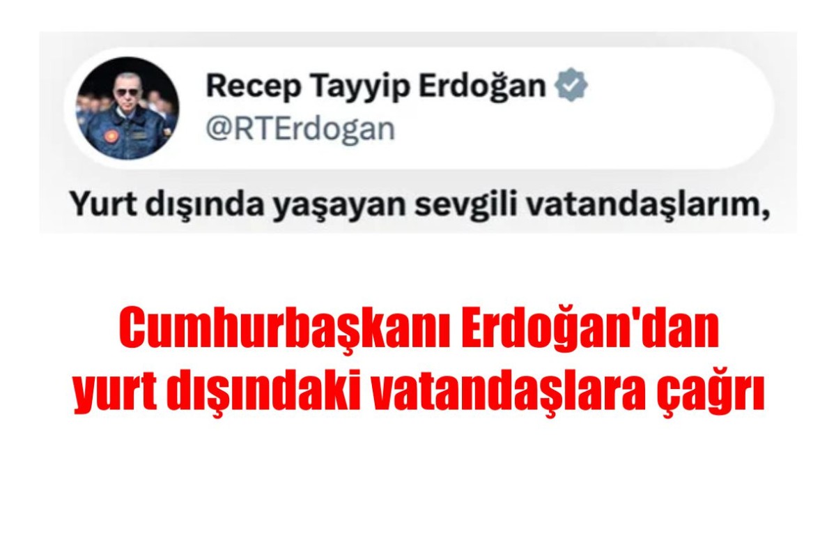 Cumhurbaşkanı Erdoğan'dan yurt dışındaki vatandaşlara çağrı