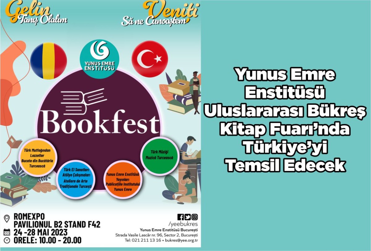 Yunus Emre Enstitüsü Uluslararası Bükreş Kitap Fuarı’nda Türkiye’yi Temsil Edecek