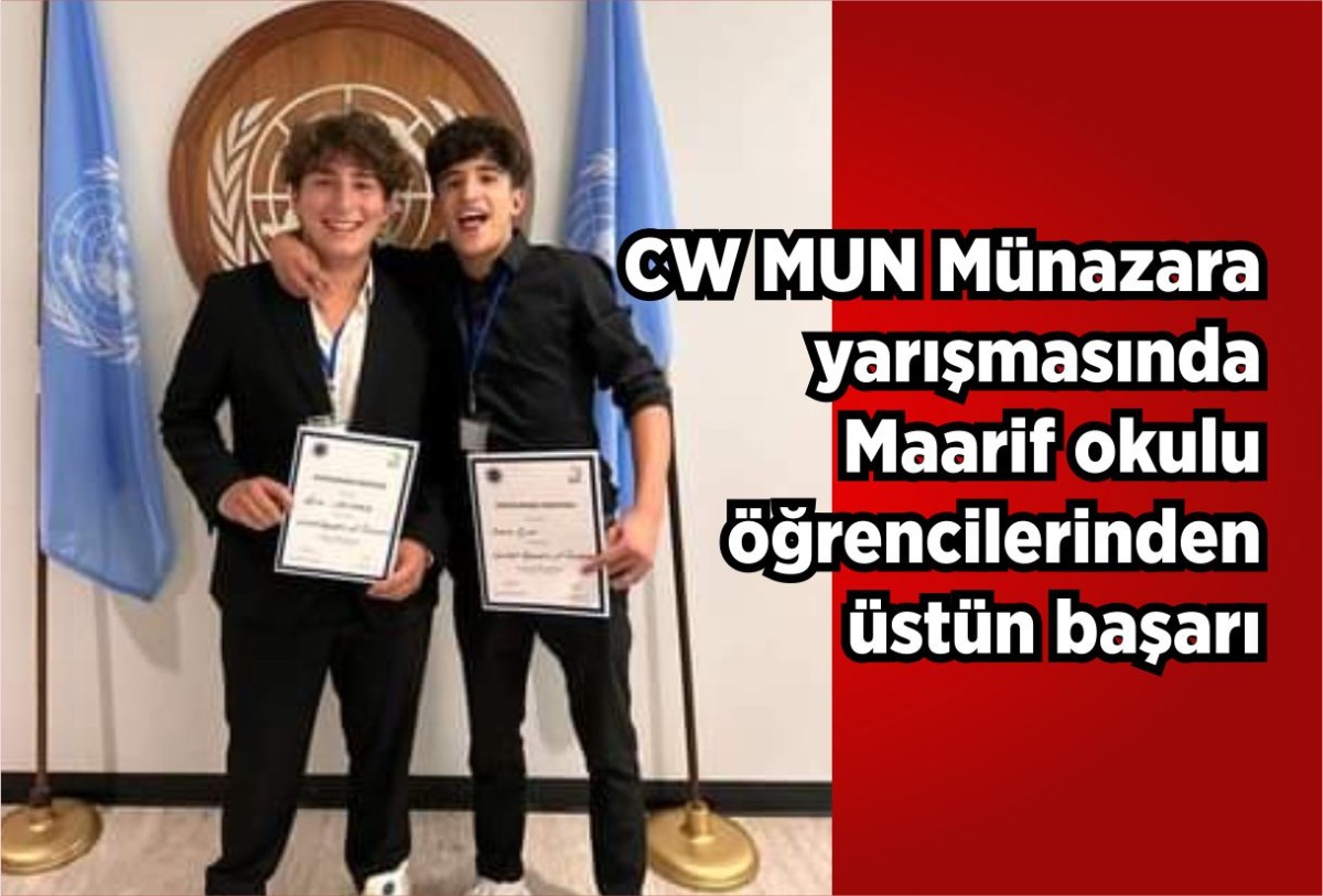 CW MUN Münazara yarışmasında Maarif öğrencilerinden üstün başarı