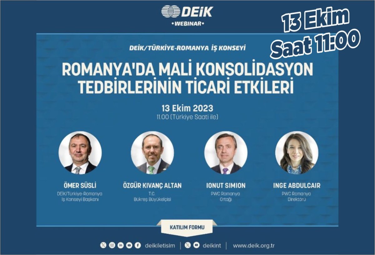 DEİK’ten “Mali Konsolidasyon Tedbirlerinin Ticari Etkileri” Webinarı