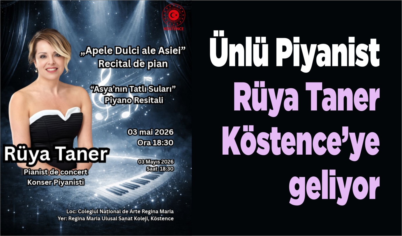 Ünlü Piyanist Rüya Taner Köstence’ye geliyor