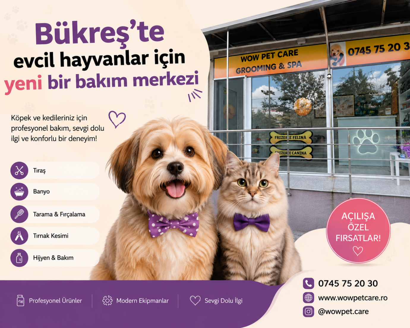Bükreş’te evcil hayvanlar için yeni bir bakım merkezi