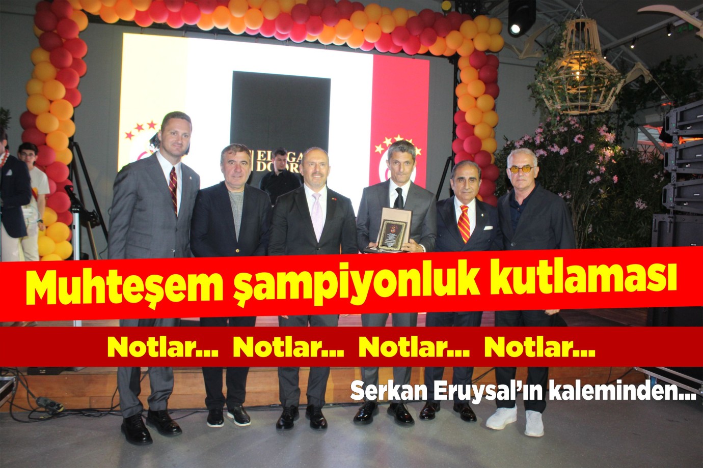 Galatasaray'ın Romanya'daki şampiyonluk kutlamasına Hagi de katıldı