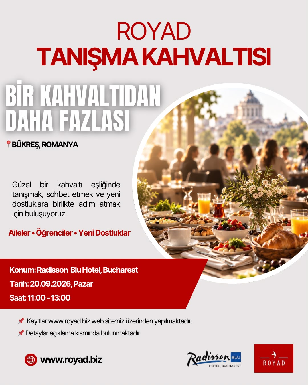 ROYAD’dan Bükreş’te Toplumsal Dayanışmayı Güçlendirecek Kahvaltı Buluşması
