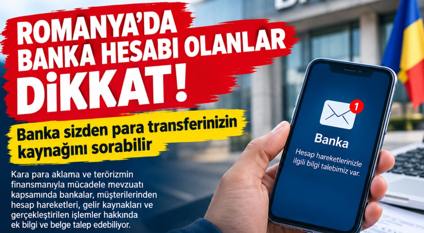 ROMANYA’DA BANKA HESABI OLANLAR DİKKAT!