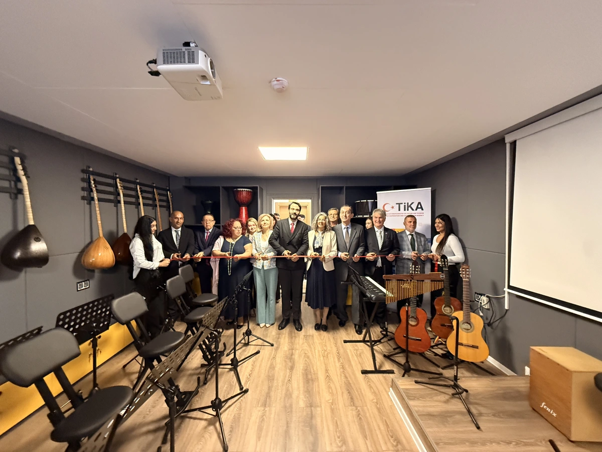 TİKA’nın Mecidiye'deki Kemal Atatürk Koleji’ne Kurduğu Kadriye Nurmambet Müzik Atölyesi’nin Açılışı Gerçekleştirildi 