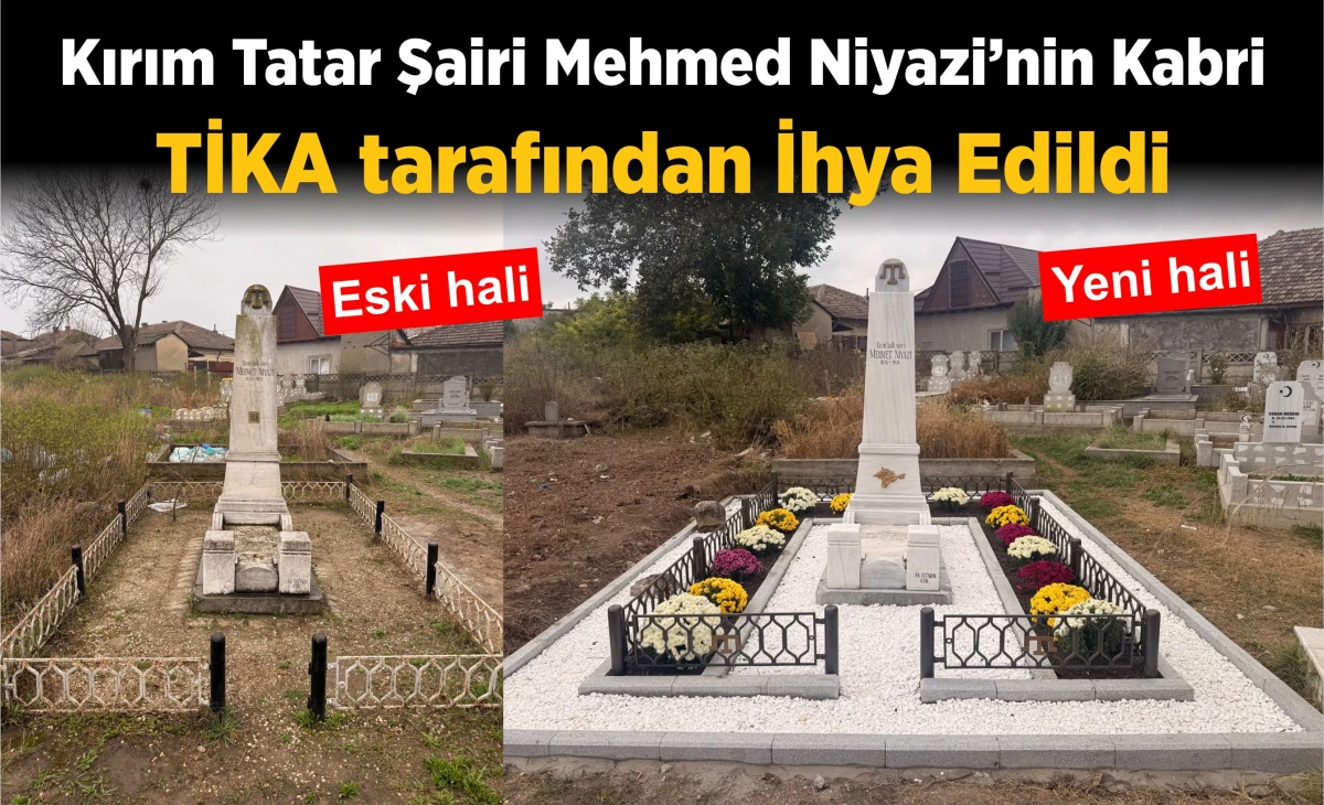 Kırım Tatar Şairi Mehmed Niyazi’nin Kabri TİKA tarafından İhya Edildi